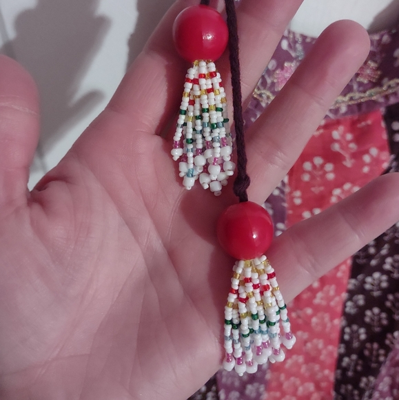 Free People BOHO Pink Purple Multi-Color Floral Beaded Dress 8 - Picture 7 of 14